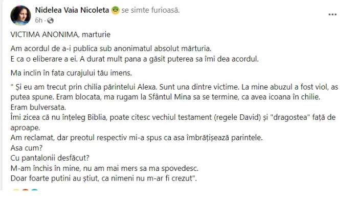 Preotul Visarion Alexa, acuzat de agresiune de o altă credincioasă: ”Nu am mai mers să mă spovedesc”