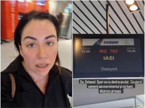 Reacția Oanei Roman după a fost anunțată că zborul ei are întârziere de două ore: „Pierd oamenii ăia evenimentul și noi banii”