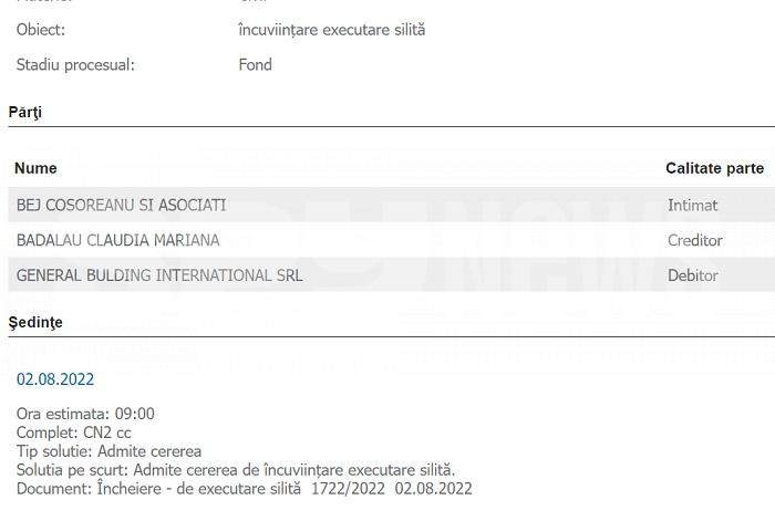 Document / Gabi Bădălău, făcut K.O. de Claudia Pătrășcanu / Decizia este definitivă