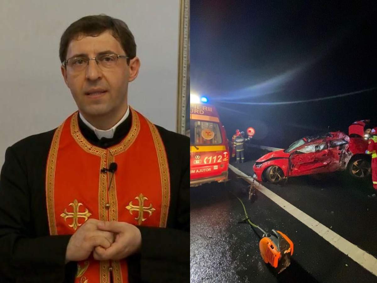 Un preot a murit într-un grav accident rutier, după ce a lovit violent un TIR