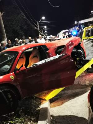 Accident dramatic cu fratele lui Tzancă Uraganu. Miraj Tsunami a făcut praf Ferrari-ul de sute de mii de euro / VIDEO