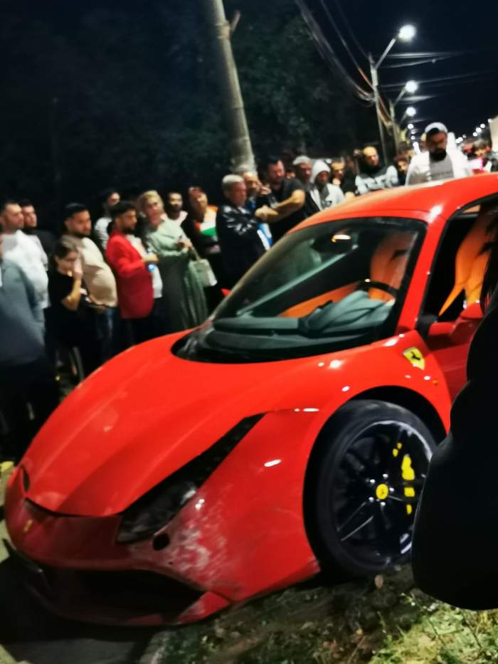 Accident dramatic cu fratele lui Tzancă Uraganu. Miraj Tsunami a făcut praf Ferrari-ul de sute de mii de euro / VIDEO