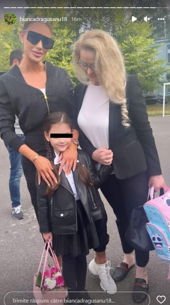 Bianca Drăgușanu și Victor Slav, împreună în prima zi de școală a fiicei lor. Anunțul făcut de blondină: „Am mari emoții” / FOTO