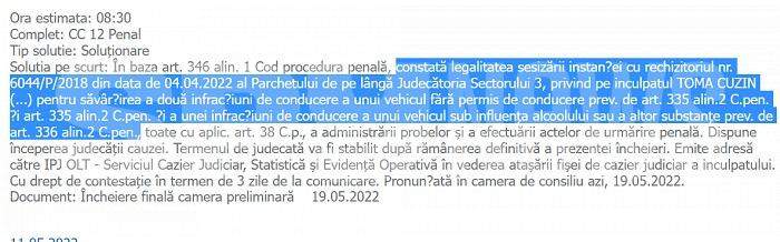 „Firicel” din „Las Fierbinți”, cu duba la tribunal, după ce a fost prins la volan drogat și fără permis / A reușit să-i enerveze pe judecători