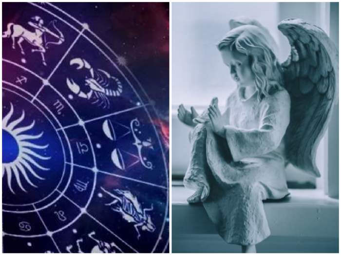 reprezentare grafica a semnelor zodiacale cu un înger