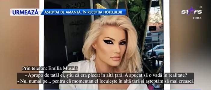 Captură video cu Emilia Mușală