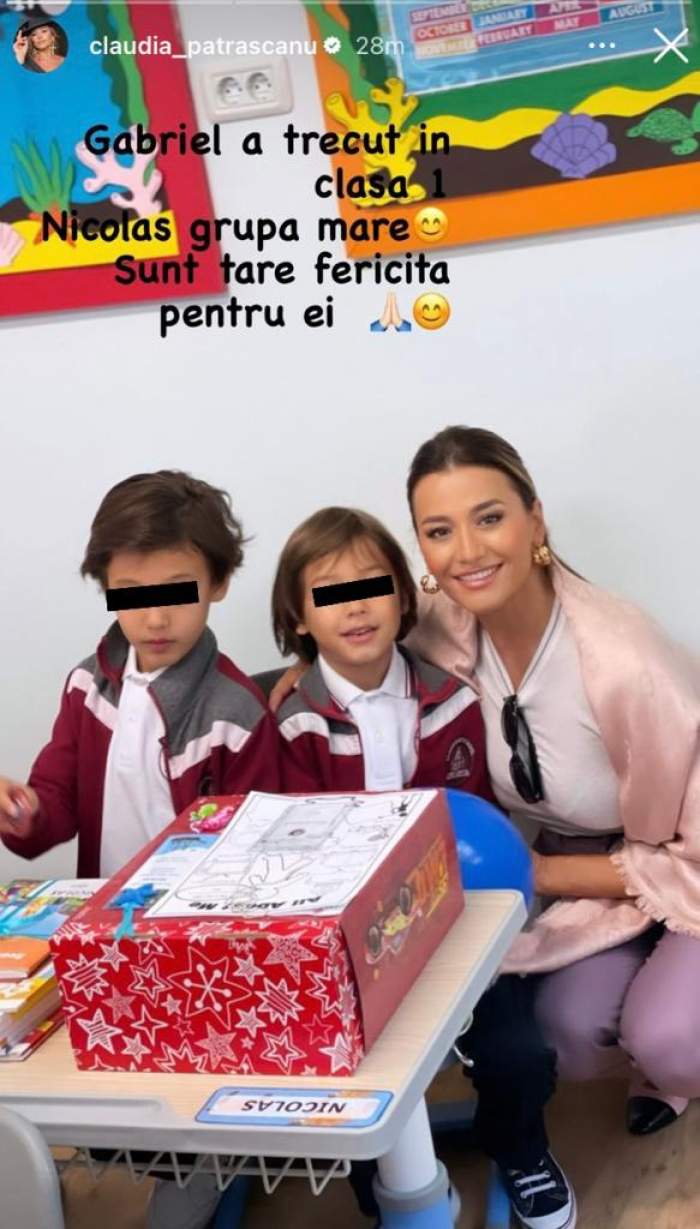 Claudia Pătrășcanu și Gabi Bădălau și-au dus împreună copiii la școală. Ce imagini au postat cei doi: "Retrăiește cu emoție” / VIDEO