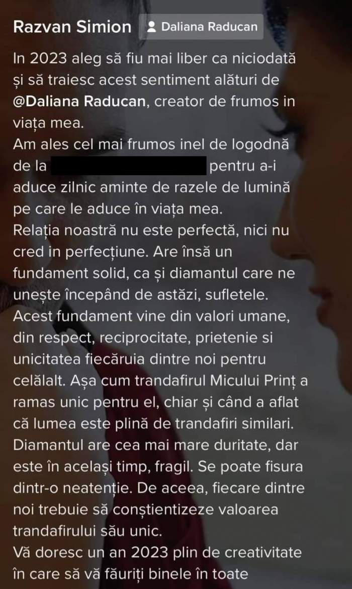 Răzvan Simion a cerut-o de soție pe Daliana Răducan. Vestea cea mare a fost anunțată de prezentatorul TV: ”Am ales cel mai frumos inel...” / FOTO