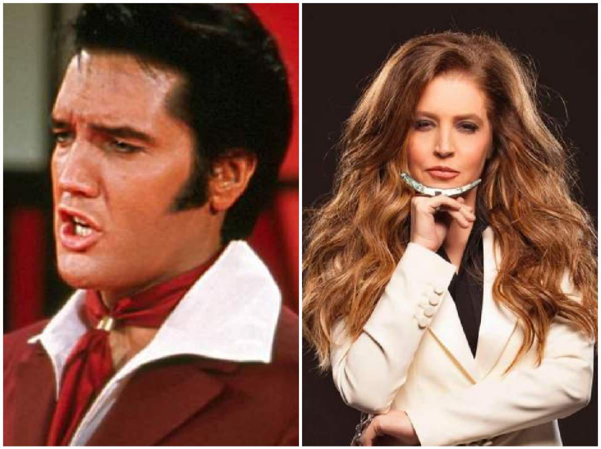 Lisa Marie Presley și Elvis Presley, colaj