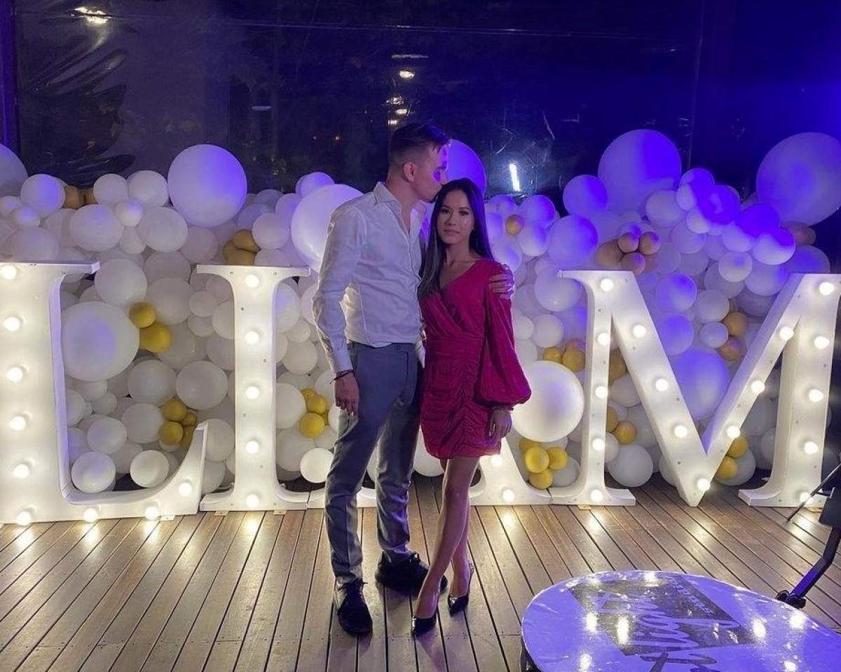 Luca Reghecampf i-a cumpărat iubitei lui un buchet de flori cu ocazia zilei ei de naștere. Asiana Peng și Luca Reghecampf