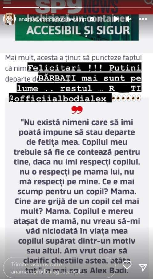 Anamaria Prodan, afirmație neașteptată despre Alex Bodi: „Puțini bărbați mai sunt pe lume, restul ...”