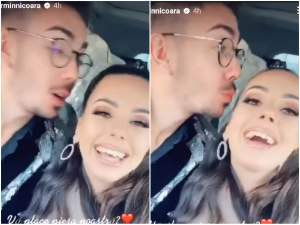 "Hai, sărută-mă frumos...". Armin Nicoară și Georgiana Lobonț, pupături în mașină. Soțul ei nu apare în imagini / FOTO