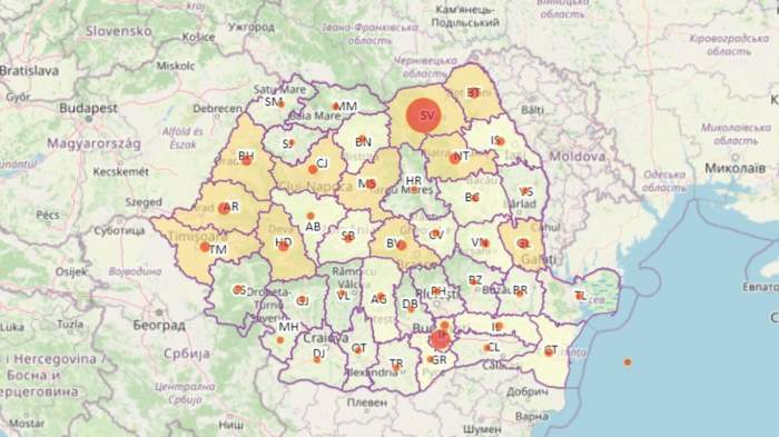 Il dipartimento della Romania che è una delle dieci zone turistiche più importanti del mondo.  Ha detronizzato zone del Costa Rica, degli Stati Uniti e del Canada.