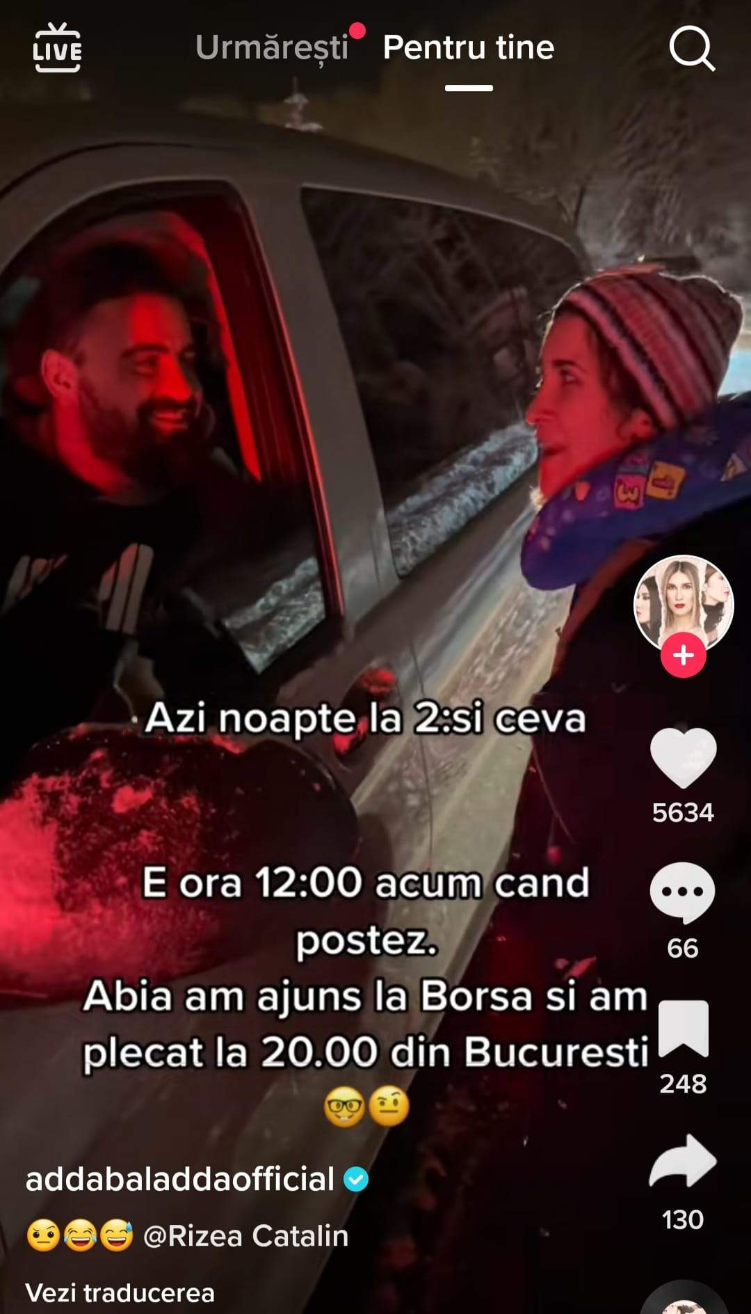 Adda și Cătălin Rizea, revoltați pe trafic: „5 ore din București până în Sinaia!” Ce gest a făcut artista în plină stradă / VIDEO