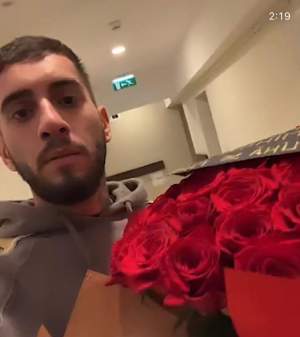 Fulgy și-a surprins iubita cu un buchet imens de trandafiri. Ce a mărturisit fiul Clejanilor despre Bia Khalifa: "Pretențiile sunt mari” / FOTO