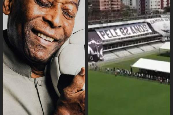 Pele, pentru ultima dată pe stadionul din orașul Santos. Fanii s-au adunat ca să-și ia rămas-bun de la legenda fotbalului internațional / VIDEO