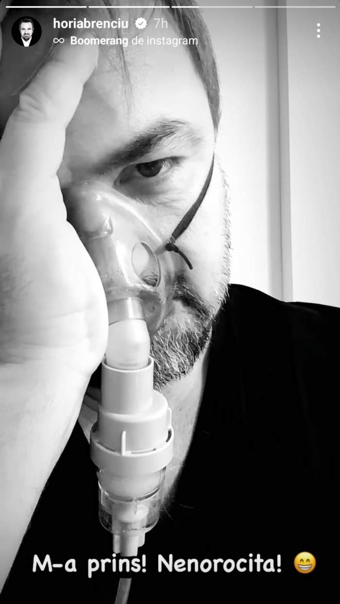 Horia Brenciu, la spital! Cântărețul și-a speriat fanii cu o fotografie cu masca de oxigen pe față / FOTO