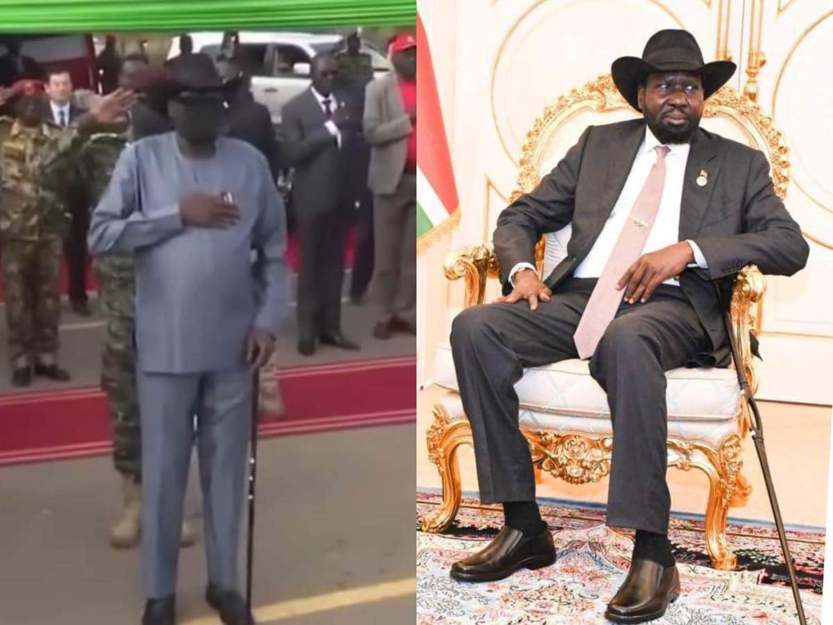 Șase jurnaliști care au făcut publice imaginile cu Salva Kiir au fot arestați și urmează să fie anchetați, Salva Kiir la un eveniment public.
