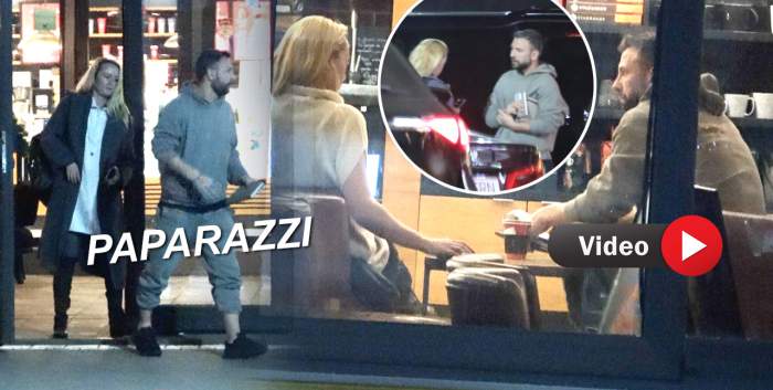 Imaginile care dovedesc că Răzvan Raț este un bărbat sociabil cu femeile, chiar dacă are soție. Fostul fotbalist a ieșit la cafea cu o blondă / PAPARAZZI