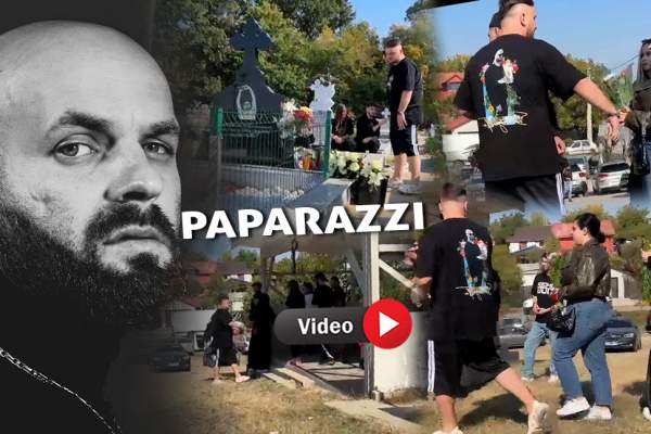 Mădălina Crețan, soția lui Nosfe, a ajuns la parastasul de un an al regretatului artist. Ce alte persoane sunt prezente la mormântul fostului membru din Șatra B.E.N.Z. / PAPARAZZI