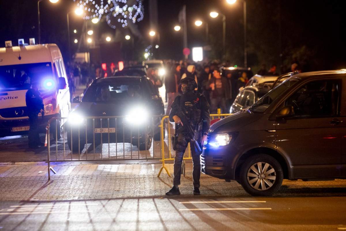 polițiștii la locul atacului din Bruxelles