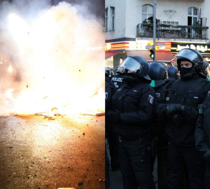 colaj din doua poze proteste berlin