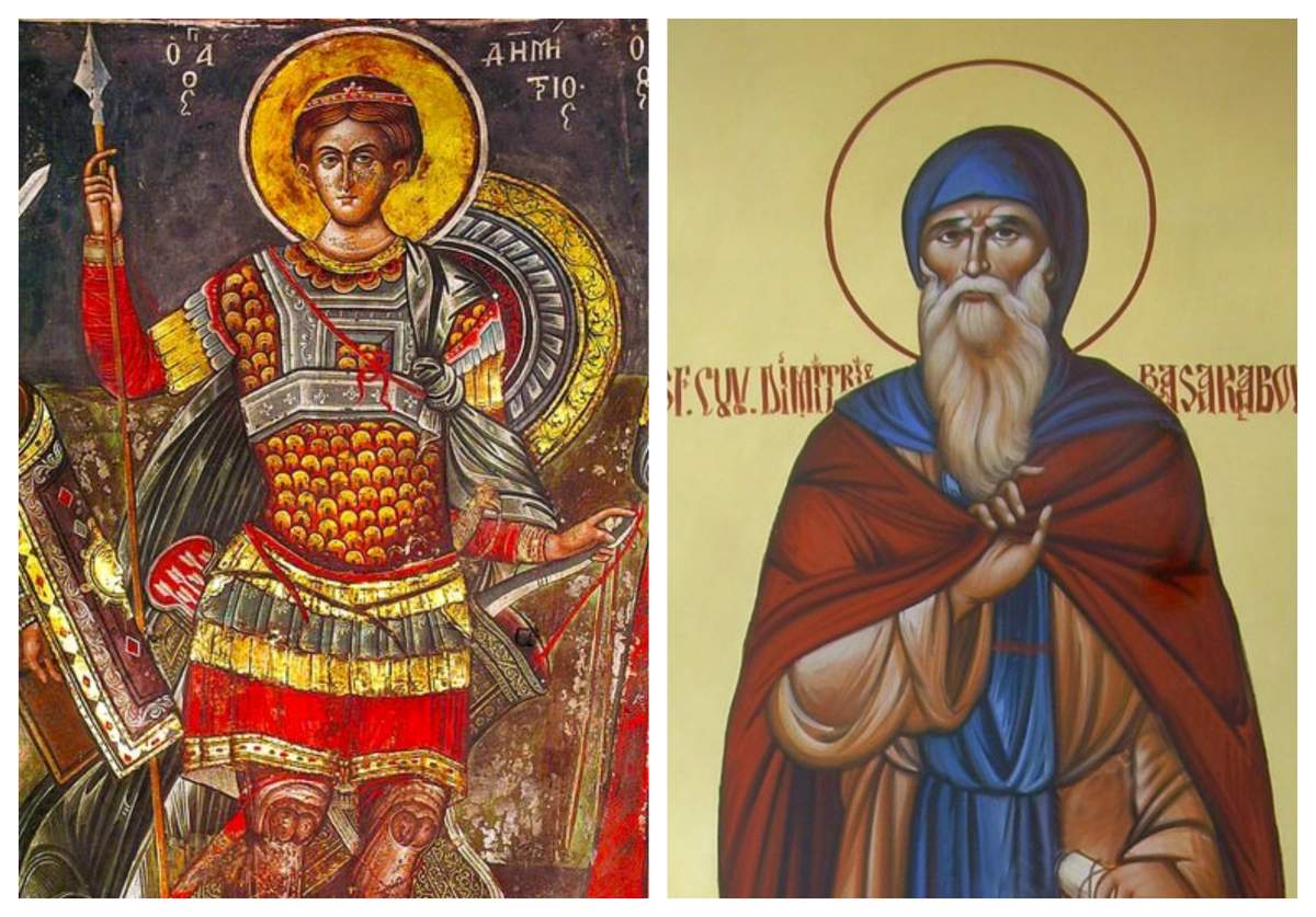 colaj cu Sf. Dimitrie Izvorâtorul de Mir și Sf. Dimitrie Basarabov