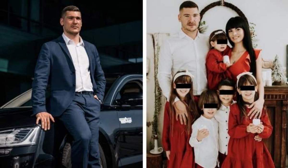 Colaj foto cu milionarul Călin Donca și familia lui