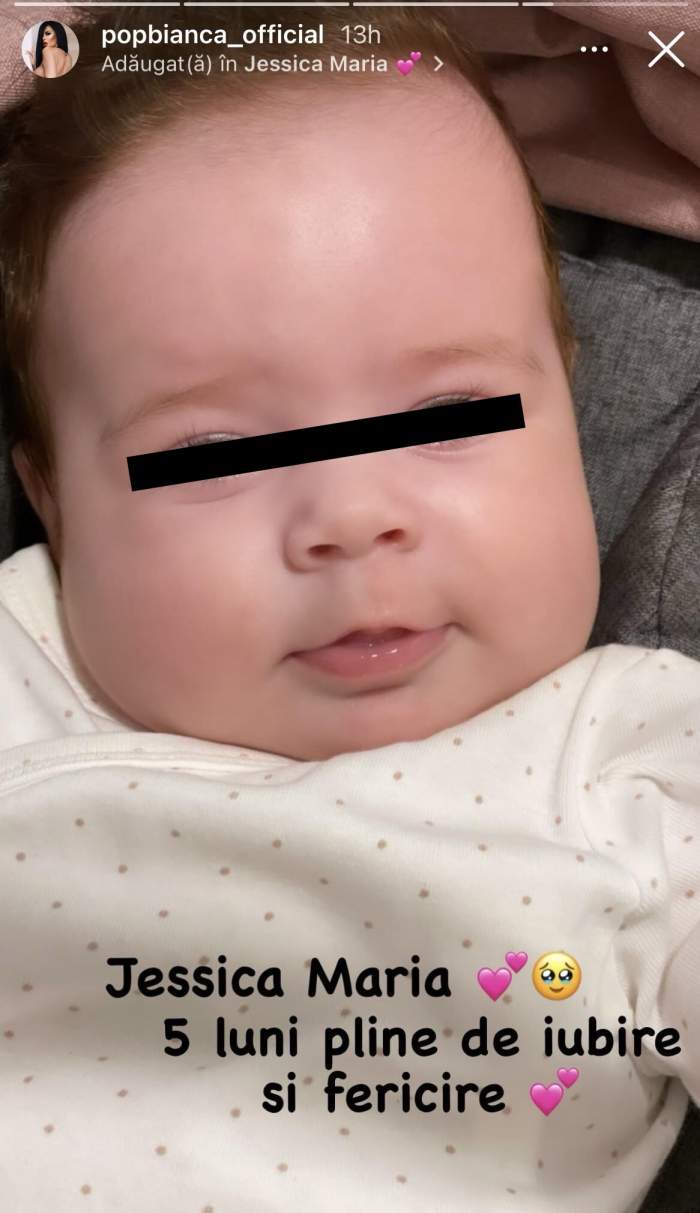 Fiica Biancăi Pop a împlinit 5 luni
