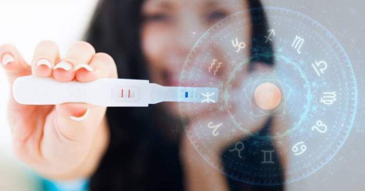 un test de sarcină și o femeie