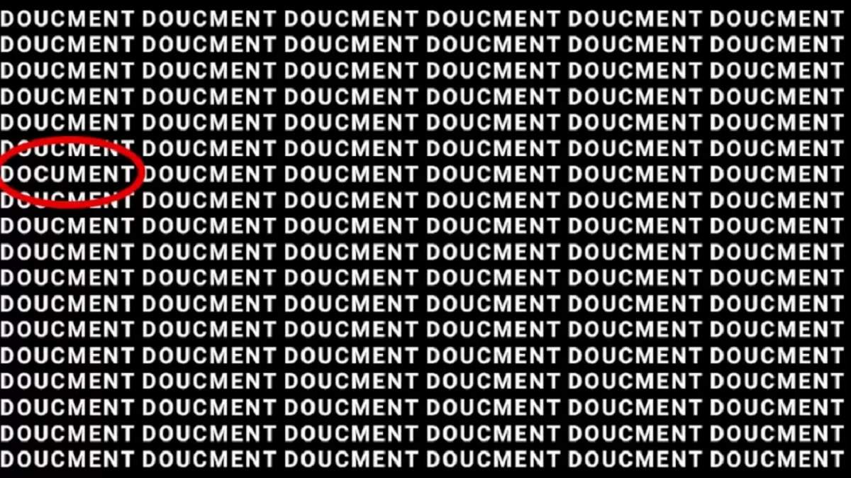 Testul de atenție al zilei. Găsește cuvântul „DOCUMENT” în mai puțin 15 secunde / FOTO