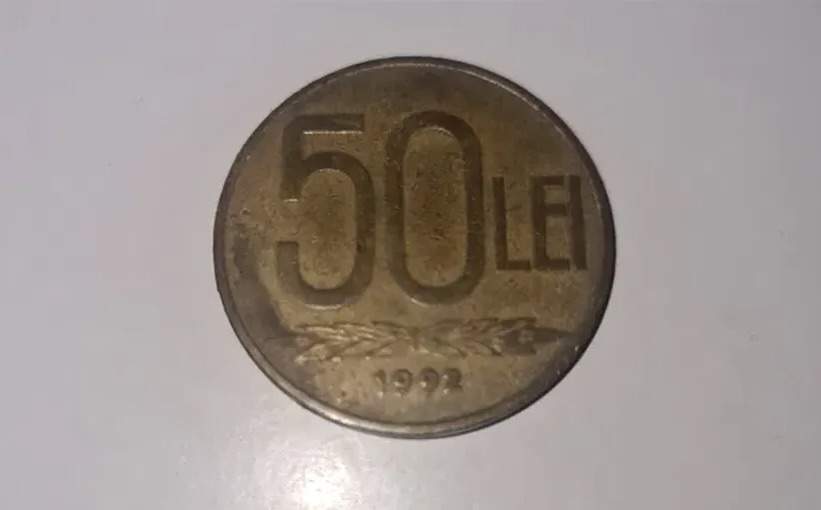 A fost scoasă la vânzare moneda de 50 de lei din 1992. Cu cât se vinde în 2023 / FOTO