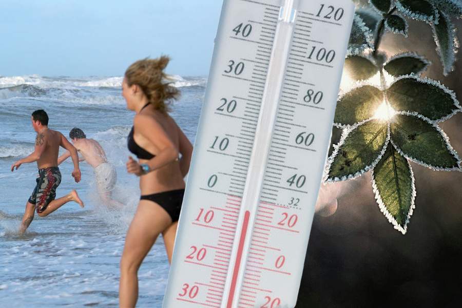 S-au înregistrat primele temperaturi cu minus în România din această toamnă! La mare, turiştii încă mai fac baie