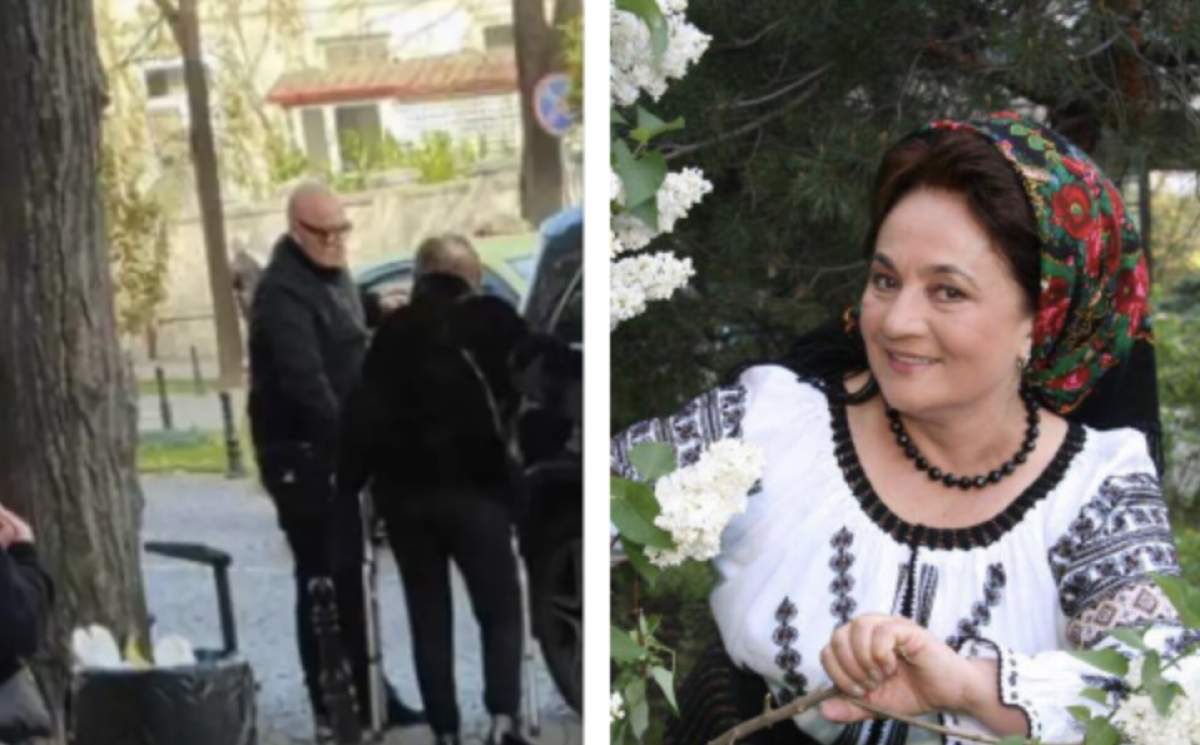 Laura Lavric Artista de muzică populară a fost surprinsă deplasându-se cu un cadru metalic.