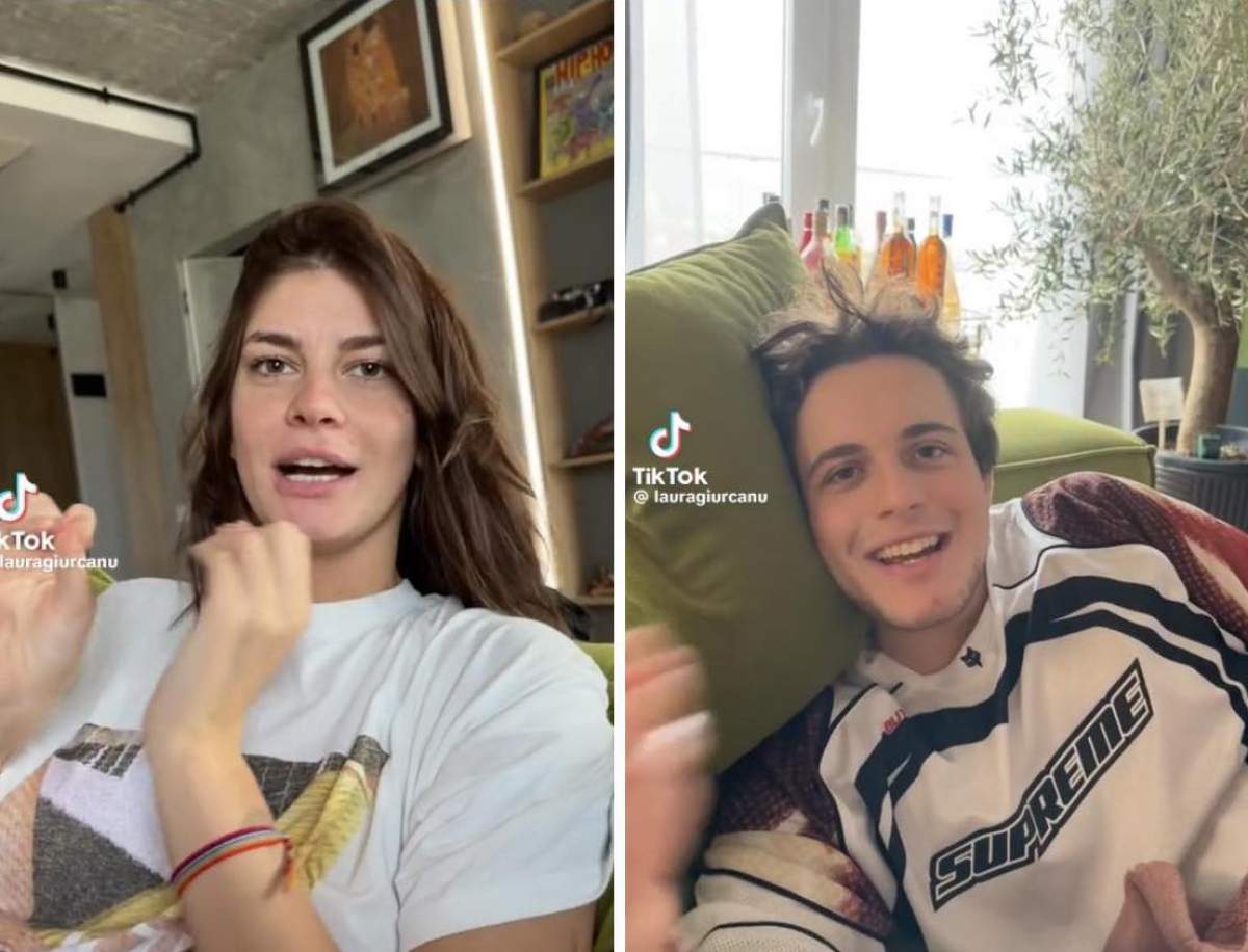 Colaj Laura Giurcanu și Aris Eram Colaj Laura Giurcanu și Aris Eram
