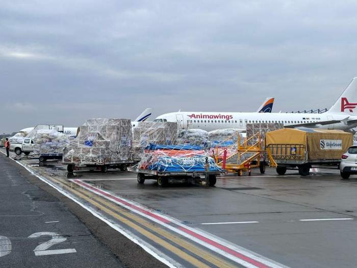 Avionul trimis din România cu ajutoare pentru civilii din Fâșia Gaza