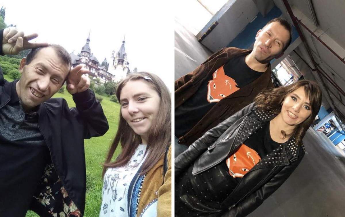 Colaj Vulpița și Viorel Stegaru la castel și într-o parcare Colaj Vulpița și Viorel Stegaru