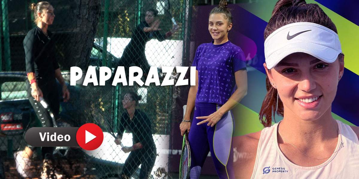 Jaqueline Cristian, atentă la toate sfaturile antrenorului atunci când este pe terenul de tenis. Sportiva se antrenează din greu pentru că vrea să ajungă numărul 1 / PAPARAZZI