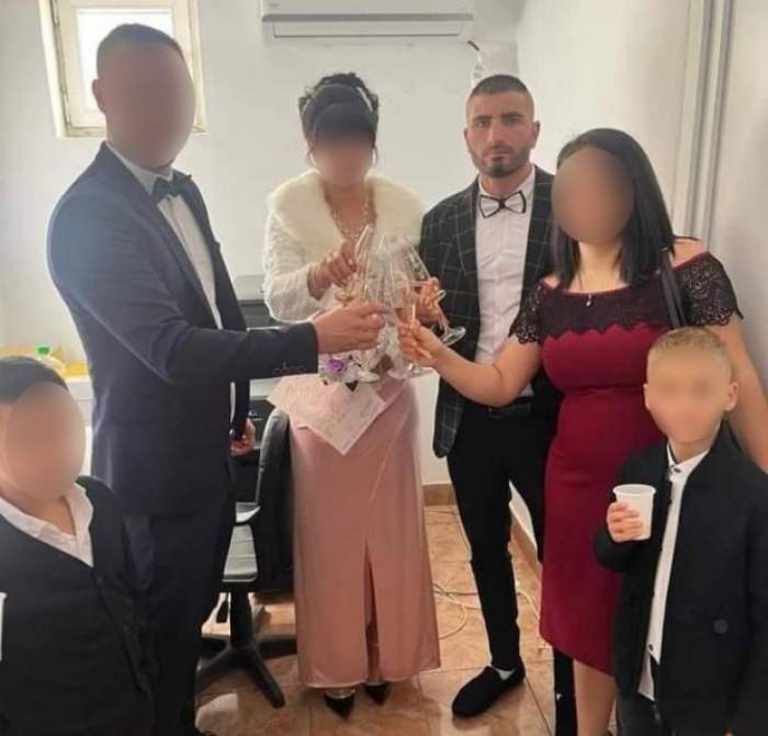 Laurențiu Lăcătuș, soția lui și invitații de la nuntă