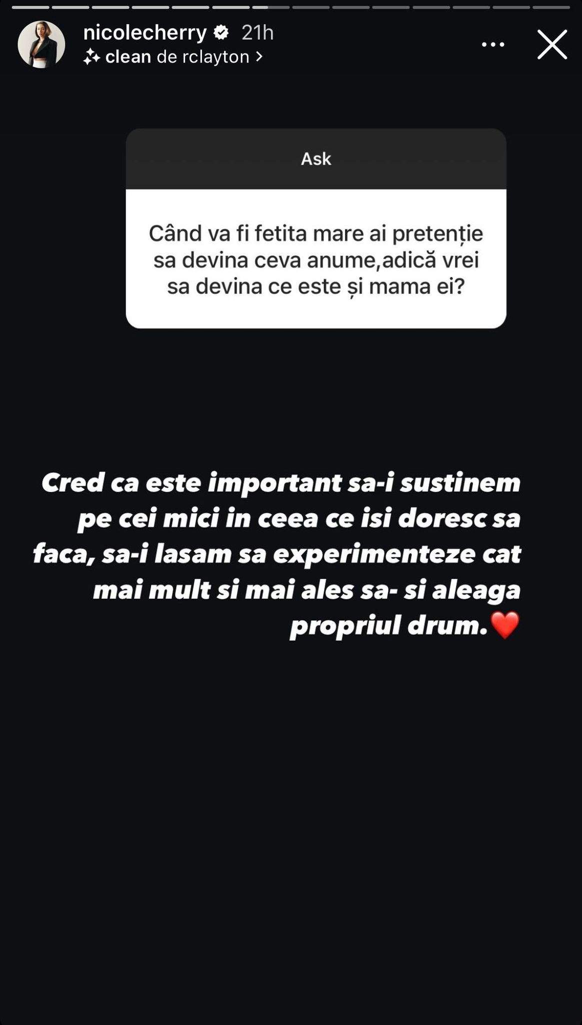 Nicole Cherry are pretenția ca fiica ei să devină ceva anume când va fi mare? Ce spune artista despre acest subiect: „Este important...” / FOTO