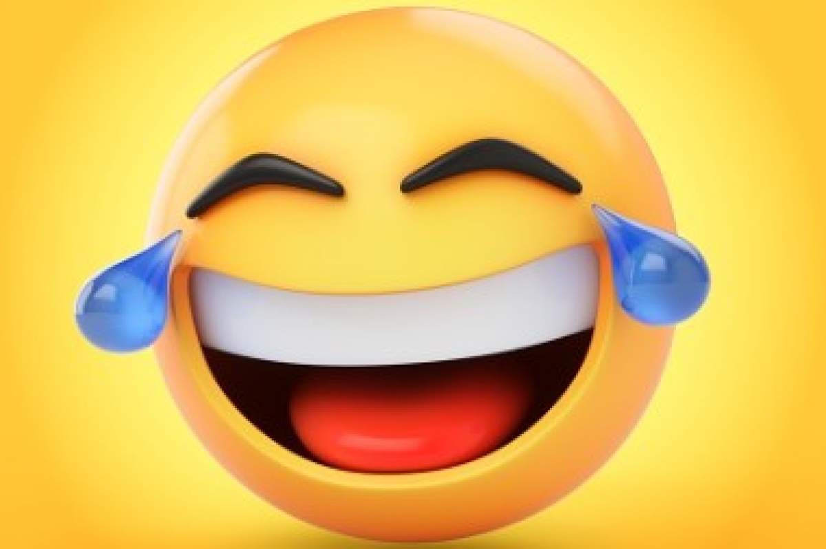 Emoji care râde