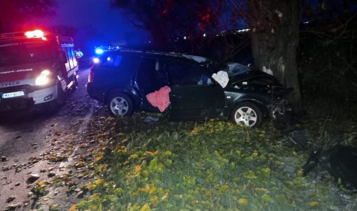 mașina implicată în accident în Timiș