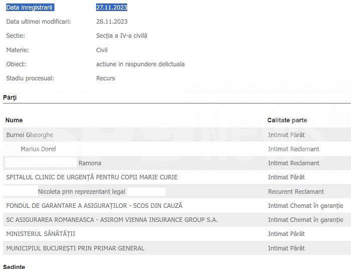 Lovitură cumplită pentru fetița care l-a acuzat de malpraxis pe medicul șpăgar Burnei / Decizie de ultimă oră