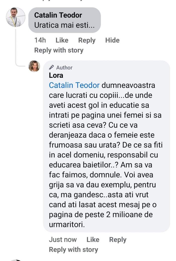 Star Matinal. Lora, reacție acidă după ce a fost criticată de un antrenor. Cătălin Teodor și-a cerut scuze: „Regret...” / VIDEO