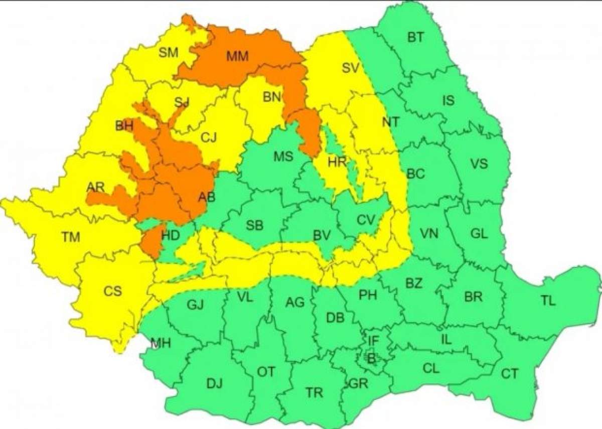 Ploua abundent in mai multe localități din tara