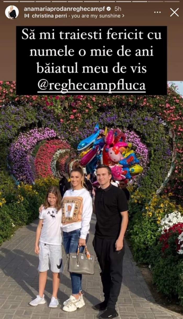 Anamaria Prodan, fotografie cu Bebeto și Luca Reghecampf în vacanță