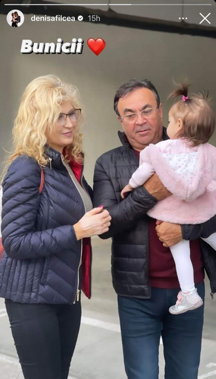 Denisa Filcea, fotografie emoționantă cu părinții ei și fiica sa, Eva Maria. Ce a postat vedeta pe Internet: „Bunicii...” / FOTO