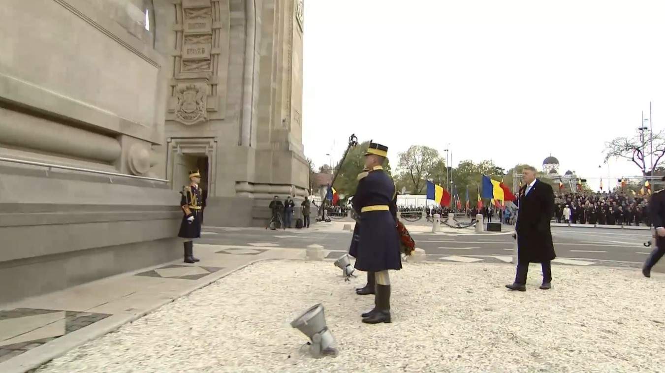 Klaus Iohannis la Arcul de Triumf