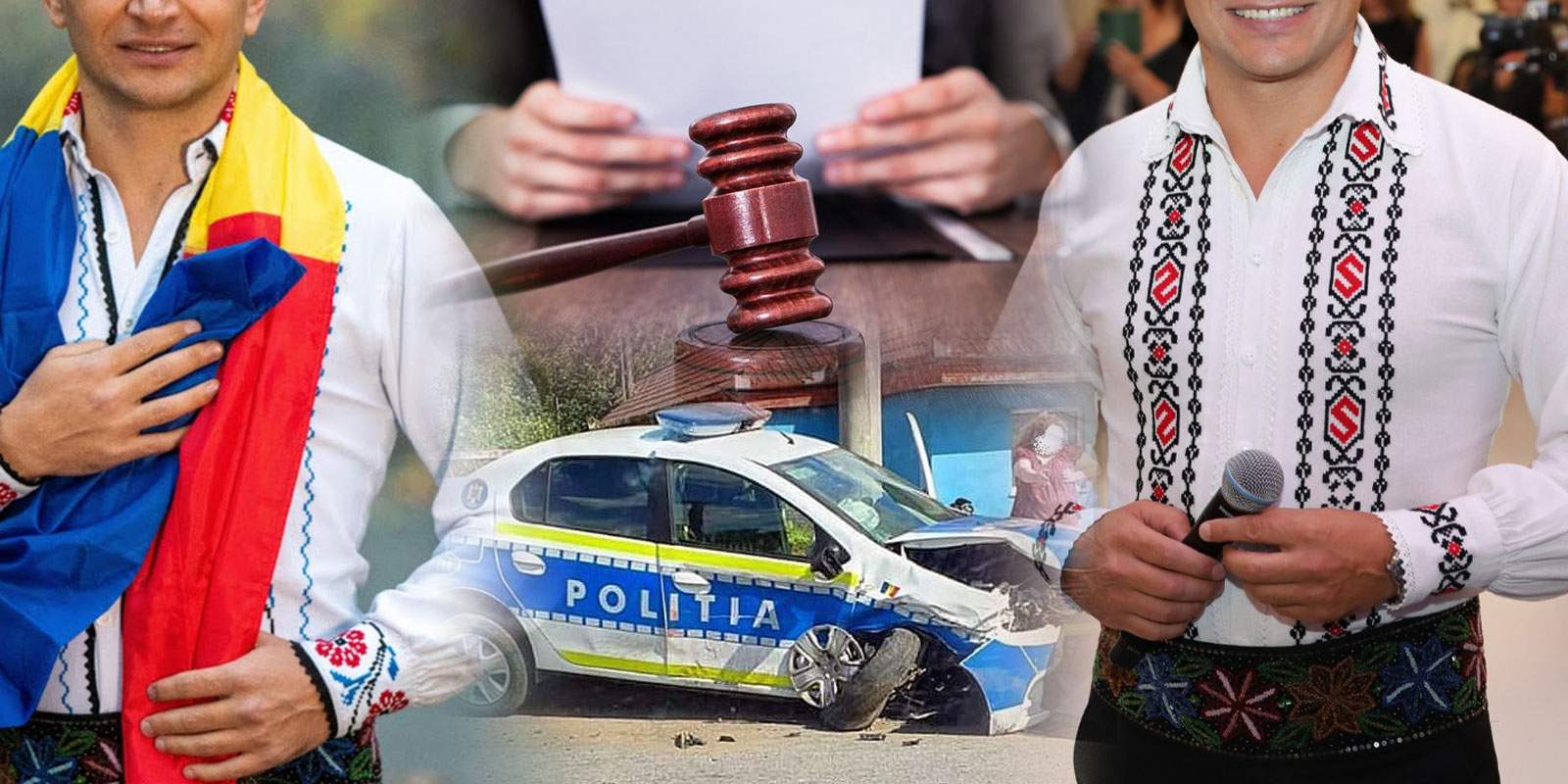 Artist de muzică populară implicat într-un accident cu mașina de poliție! Este bun de plată. Paguba e uriasă