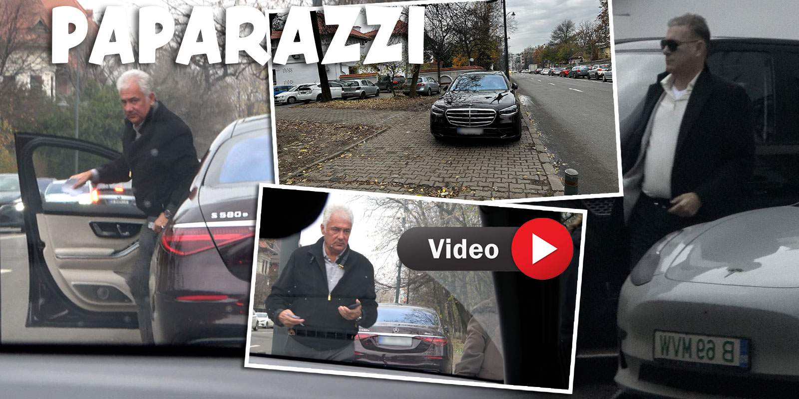 Greu cu parcările în București, dar când ești milionar sau fost primar te descurci în orice situație! Cum au fost filmați Mihai Tufan și Adriean Videanu / PAPARAZZI